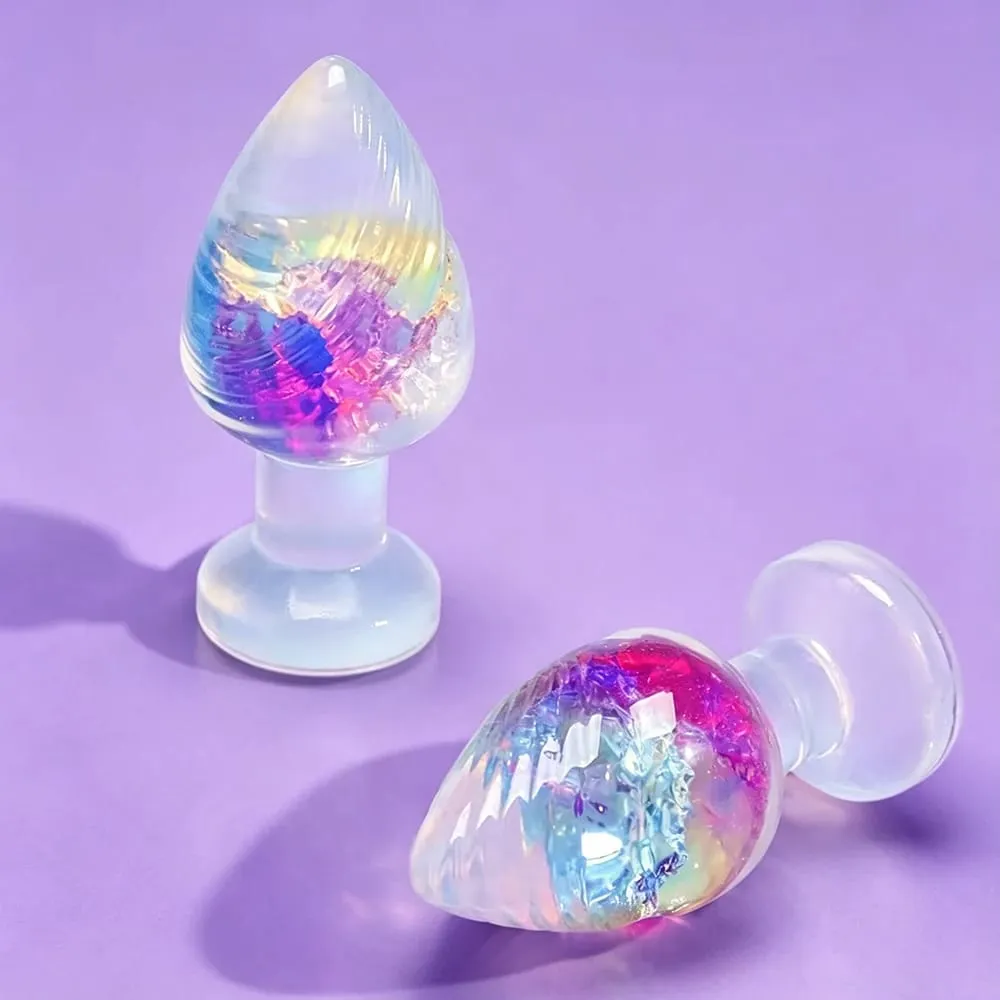 Liquid Silicone Anal Plug Smooth Soft Easy To Clean Anus Plug Rainbow Jelly Butt Plug Dildos Adult Sex Toys Couples Adults Game — image 1