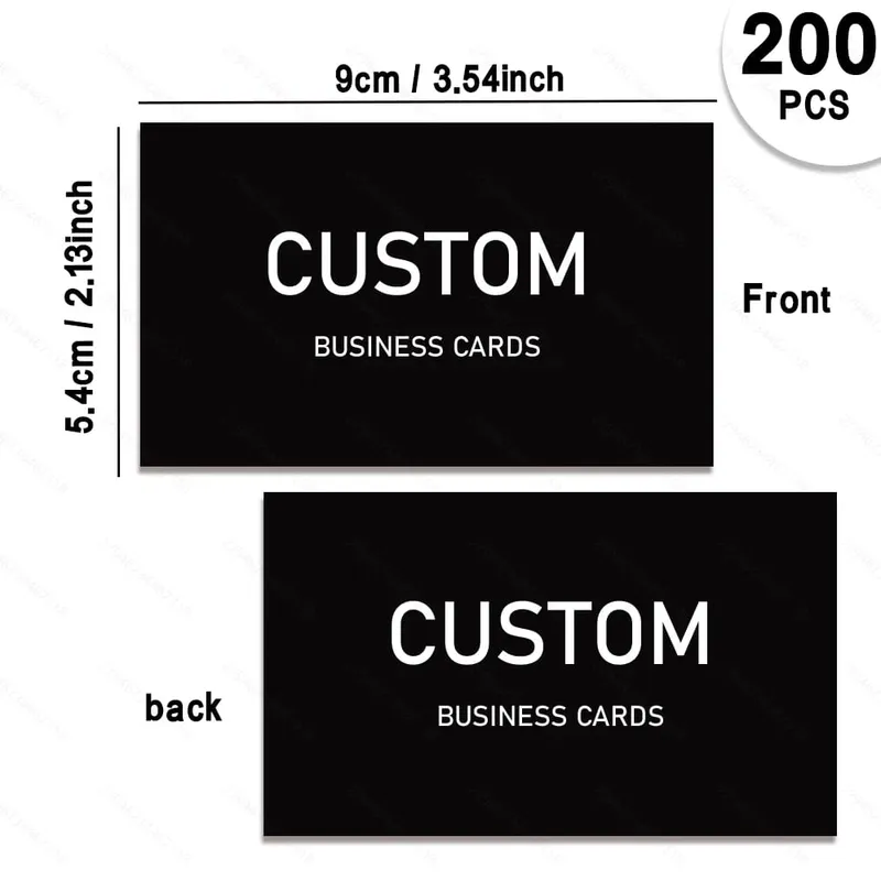 200/500/1000pcs Customizable Cards Personalized Business Cards with Acrylic Storage Box Matte Film Thank You Invitations