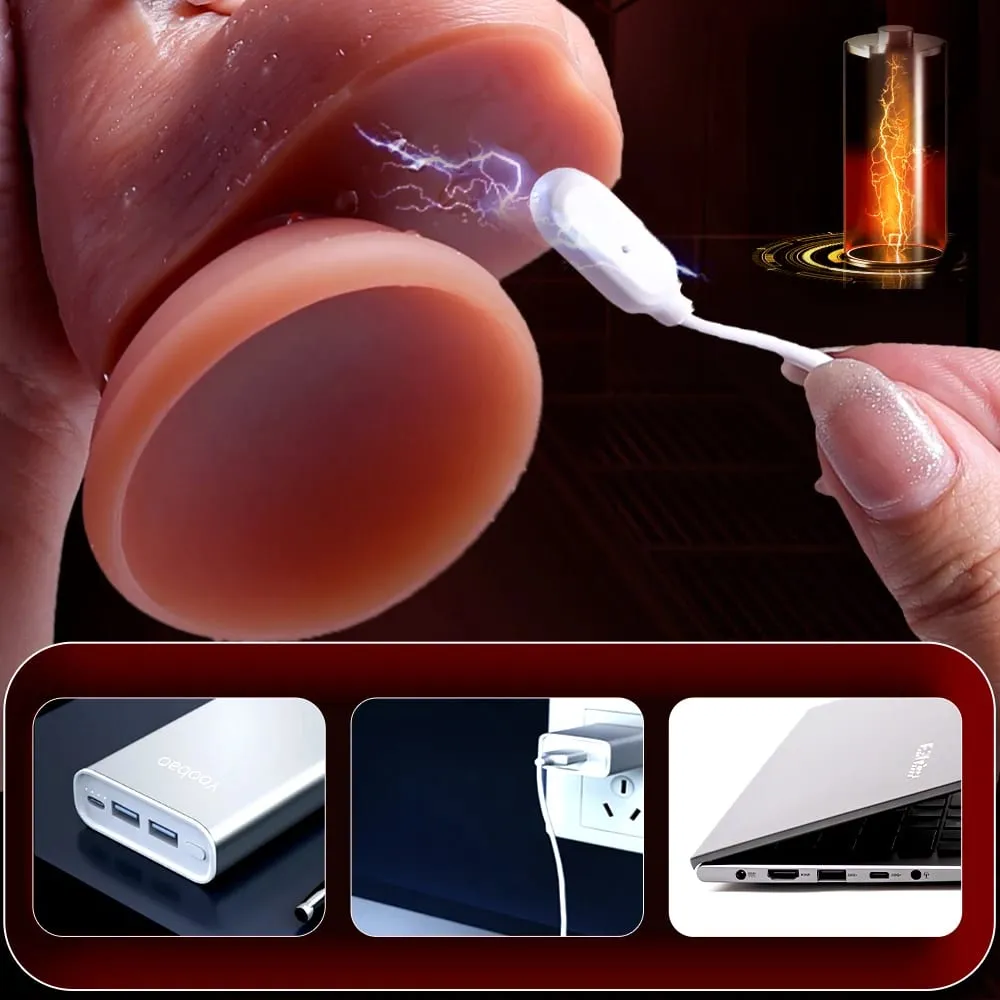 Realistic Dildo Telescopic Vibrating Heating Vibrator Big Penis Penetration Anal Butt Plug G Spot Dick Adult Sex Toys for Women — image 5