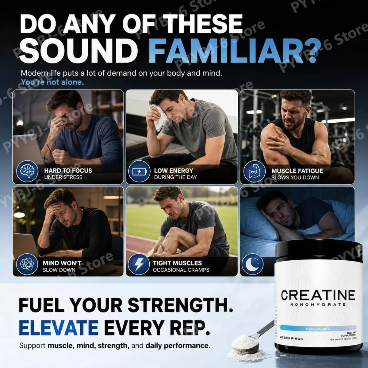 Creatine Monohydrate Powder 300G Unflavored Vegan Muscle Building Strength Cellular Energy Levels Brain Function 60 Servings