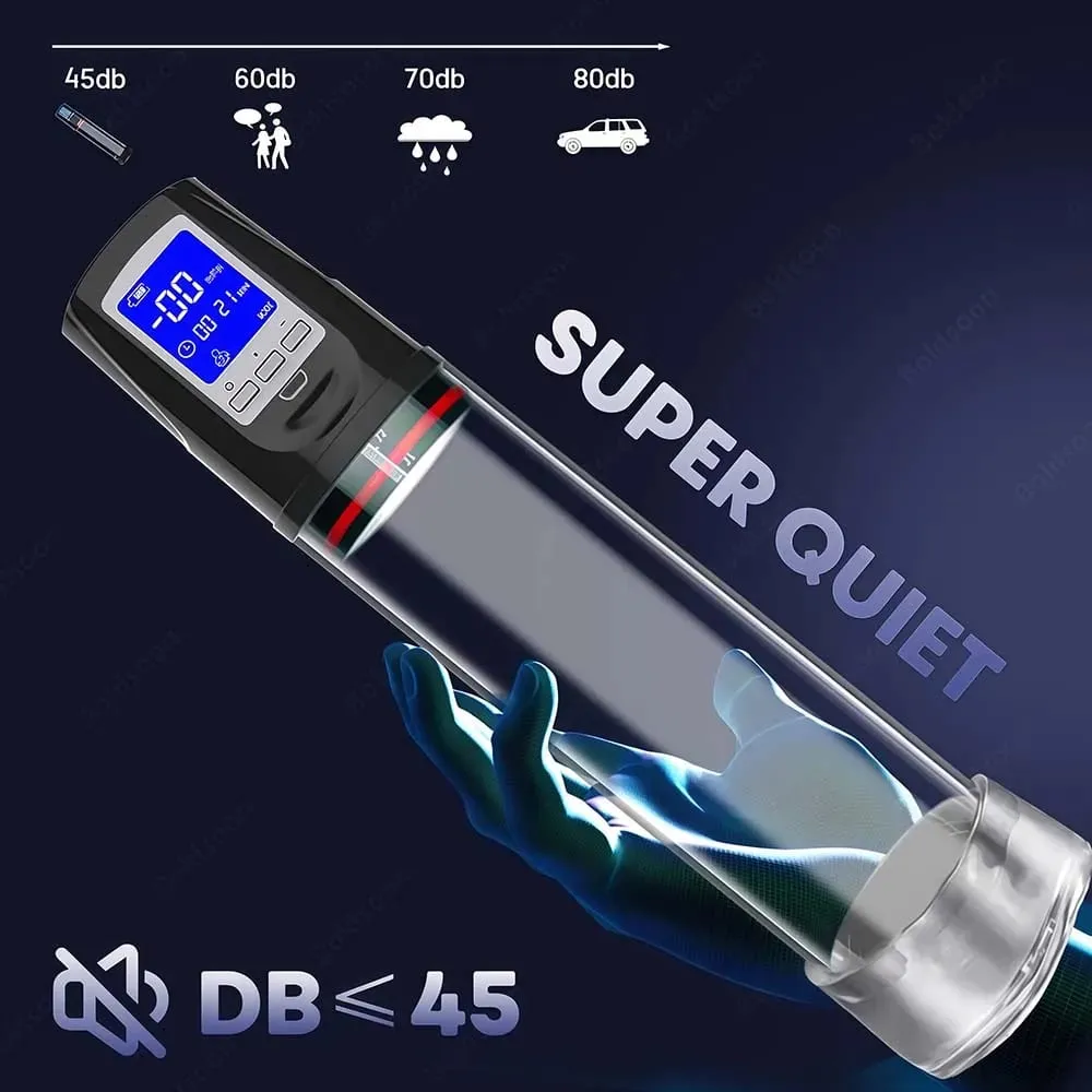 Automatic Electric Penis Pump Male Vacuum Suction Massager Delay Enlargement LED Display Masturbation Adult Sex Toys for Men