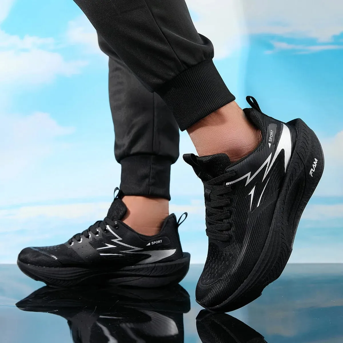 Men Sports Running Shoes Casual Marathon Breathable Lightweight Women's Comfortable Athletic Nonskid Walking Sneakers Outdoors — image 3