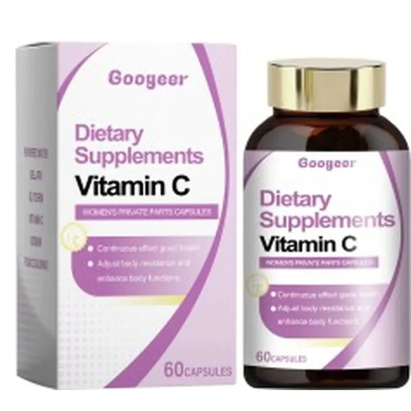 Vitamin C Capsules 60 Count Daily Nutrition Supplement Convenient Format for General Wellness and Healthy Lifestyle Support