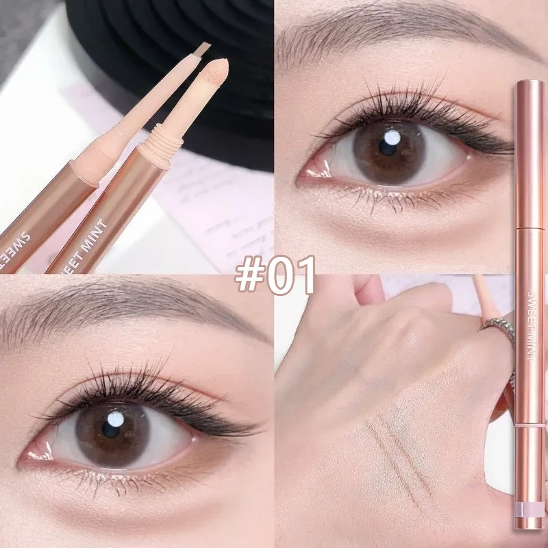 Double Headed Brightening Aegyo Sal Pen Waterproof Lying Silkworm Eyeliner Stick Highlighter Matte Shadow Pen Contour Eye Makeup