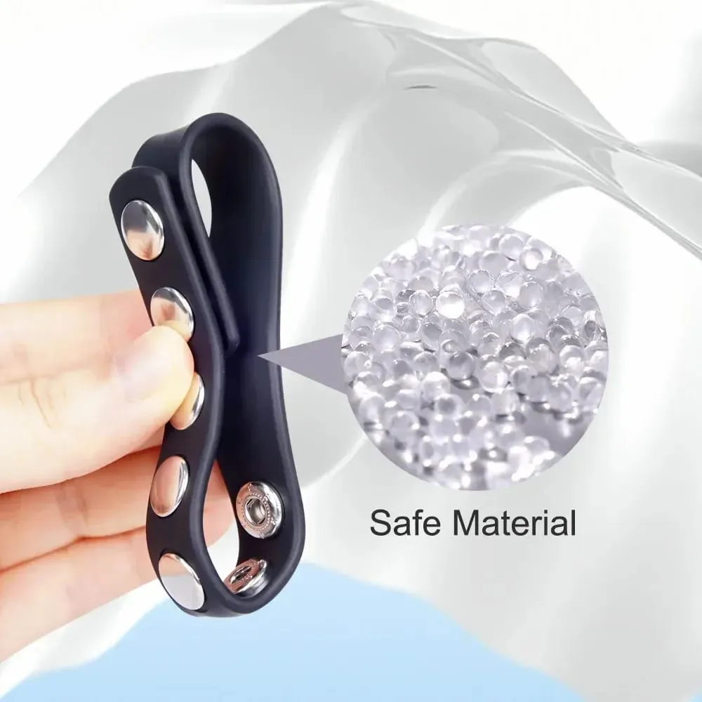 Silicone Penis Ring Adjustable Cock Ring Reusable Delay Ejaculation Stretchy Erotic Acceoosries Adult Products Sex Tool for Men — image 4