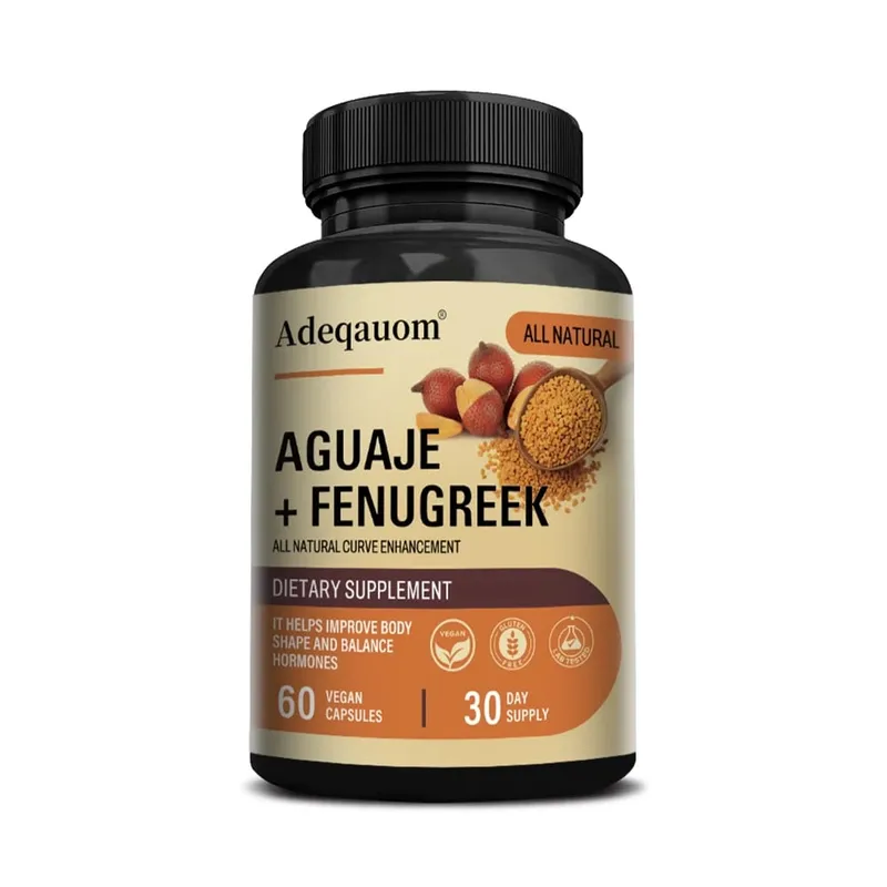 Aguaje + bockhornsklöverkapslar - 1000mg Stödjer skinkor kurviga kropps- och bröststöd Immunhälsa Rik på protein och vitaminer