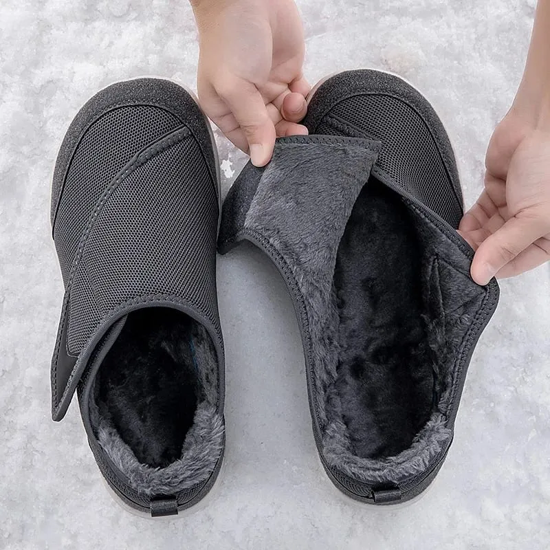 Winter Fur-lined Wide Box Toe Open Shoes for Elderly Men Women Diabetic Shoes Swollen Foot Fat Orthopedics Hallux Valgus Bunion — image 4