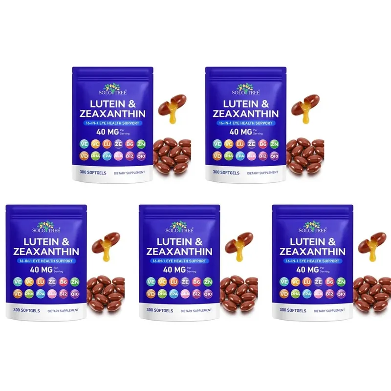 Lutein Zeaxanthin Softgels 40mg Omega-3 EPA DHA Vitamins For Eye Health & Blue Light Support Formula Adult 300 Count