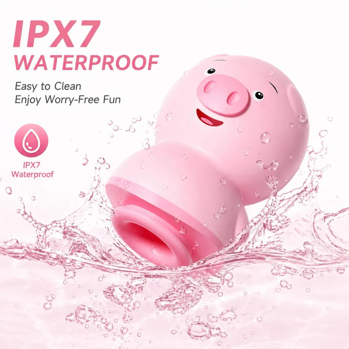 Piggy Style Clitoris Sucking Vibrator for Women Tongue Licking G Spot Massager Adult Pleasure Toy Vacuum Stimulator Sex Toy — image 3