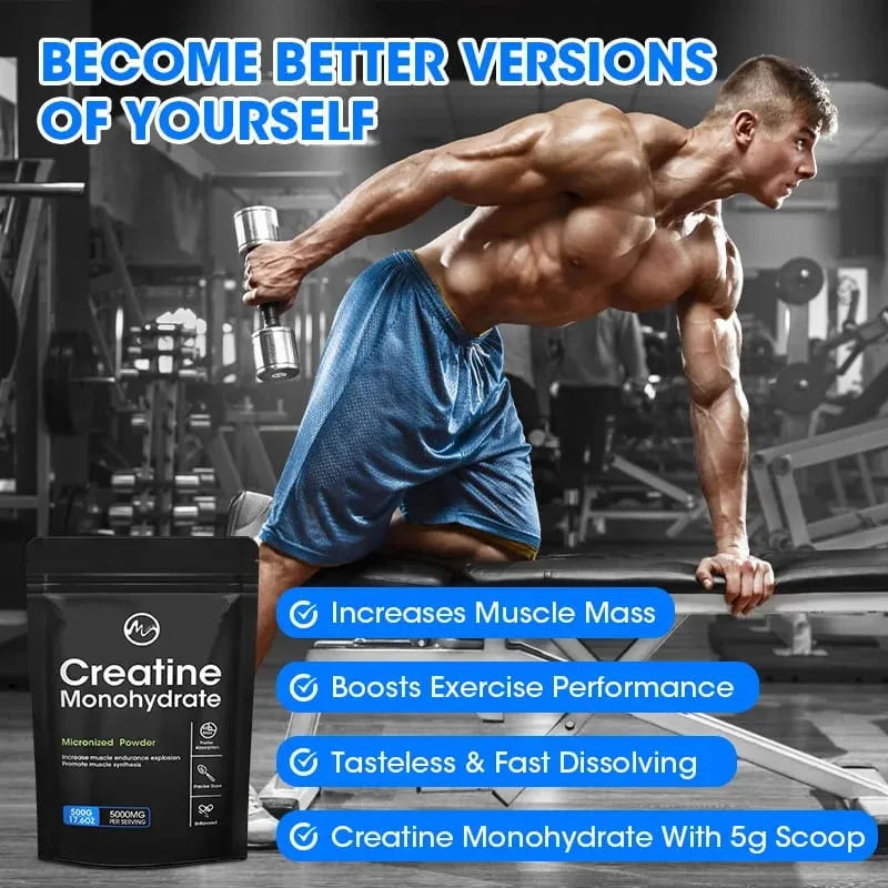 Minch Creatine Monohydrate Sports Supplements Increases Muscle Mass Boosts Exercise Performance Helps Alleviate Fatigue — image 3
