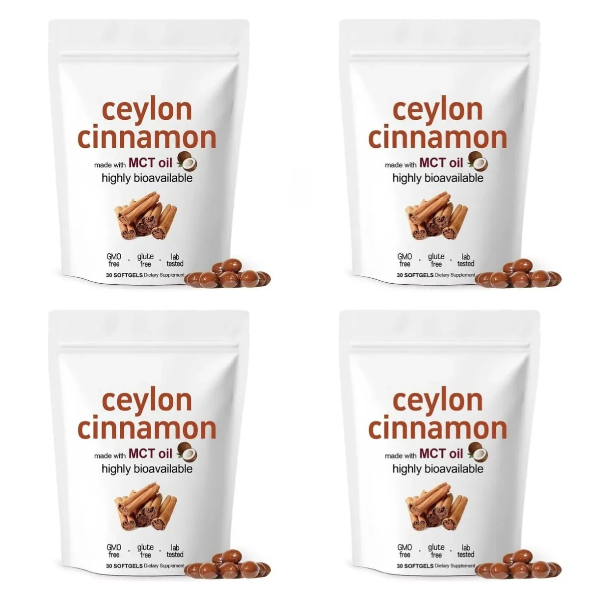 Ceylon Cinnamon 600mg 12-1 Extract Softgels 7200mg Equivalent MCT Oil Highly Bioavailable Daily Dietary Supplement 30 Softgels — image 11