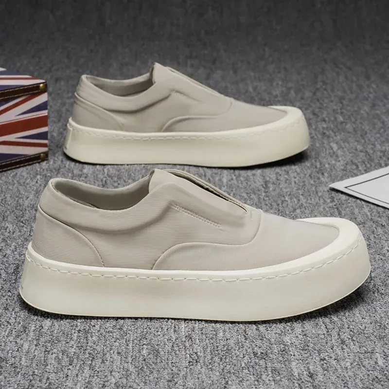 2026 Hot Sale Men's Chunky Platform Slip On Casual Shoes Breathable Soft Lazy Loafers Fashion Thick Sole Daily Walking Sneakers — image 2