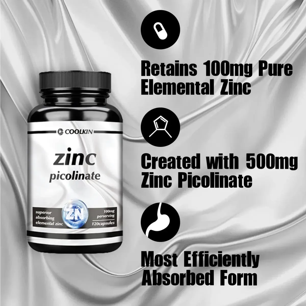 Zinc Picolinate Capsules - Boosts Immune Support Sleep & Energy — image 6