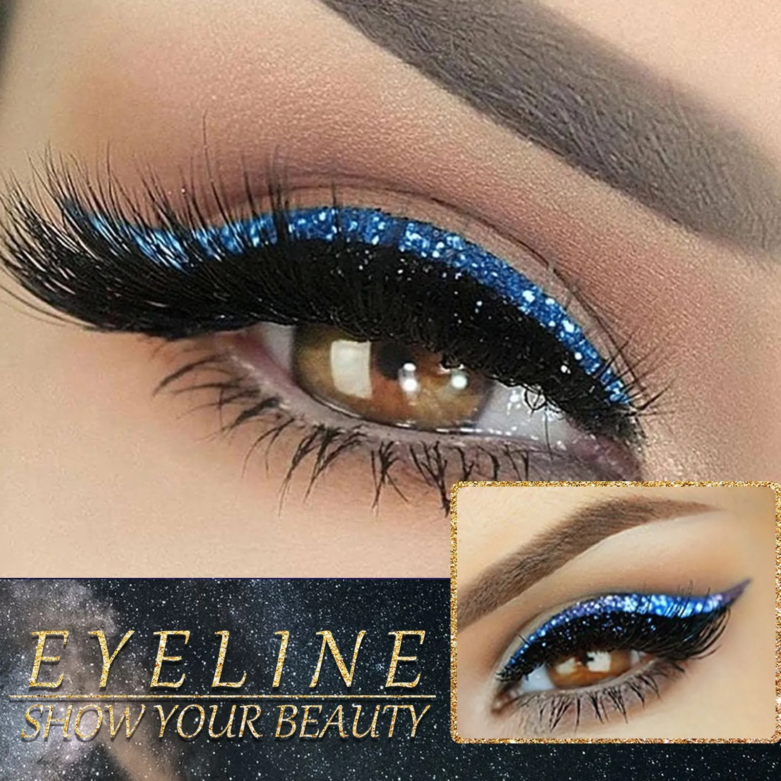 2in1 Eyeshadow Eyeliner Stickers False Eyelashes Waterproof Eyelash Liner Patches Instant Cat Eye Natural Look Party Eye Makeup — image 3