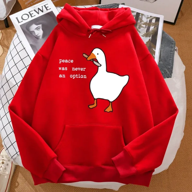 Fred var aldrig en mulighed Trykt sweatshirt til mænd Street Oversize Efterår Hætte Hipster Bløde hættetrøjer Hip Hop Varmt Sportstøj — image 8
