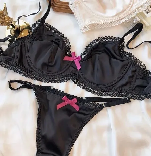 Ice Silk Brief Sets Comfort Underwear Women Sexy Lace Ultra Thin Push Up Bra Set High Quality Brassiere Breathable Lingerie — image 8