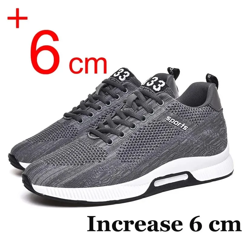 Men Increase Insole 6CM Sports Casual Height Shoes 48 Men Sneakers Elevator Shoes Hidden Heels Breathable Heightening Shoes — image 8