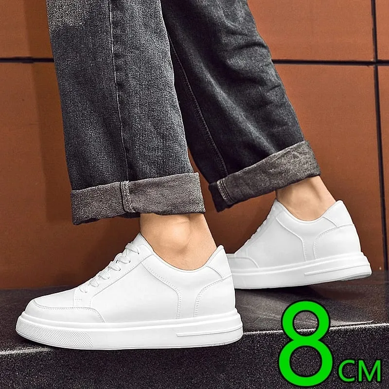 Men Sneakers Elevator Shoes Women Breathable Sports Casual Board Shoes Comfortable Platform Hidden Inner Heightening Shoes 8cm — image 4