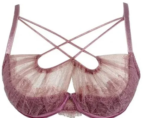 Summer Lace Embroidery Cross Tie Lingerie Set Sheer Mesh Push Up Bra Comfortable Daily Wear Underwear for Women Size 32-38