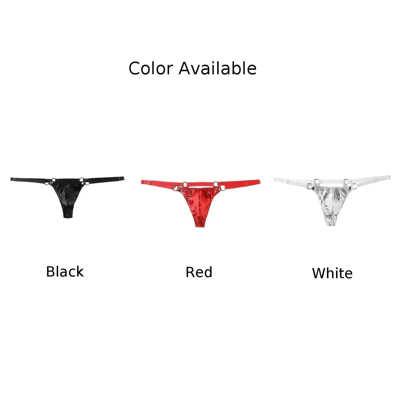 1pc Mannen Lakleer G-String Sexy Thong V-back Lage Ring Rise T-back Ardennen Pouch Lingerie ondergoed Gay Sissy Hot Clubwear — image 12