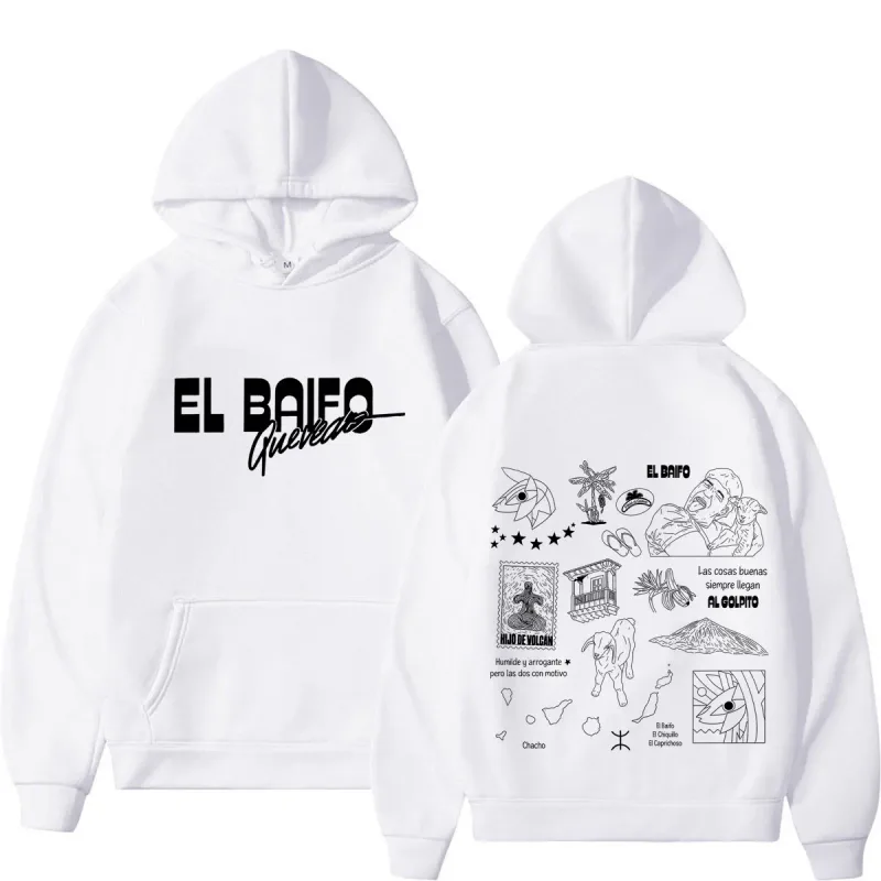EL BAIFO Album 2026 Tour Graphics Hoodies Men Women Hip-hop Pullover Autumn Winter Loose Casual High Quality Sweatshirts — image 5