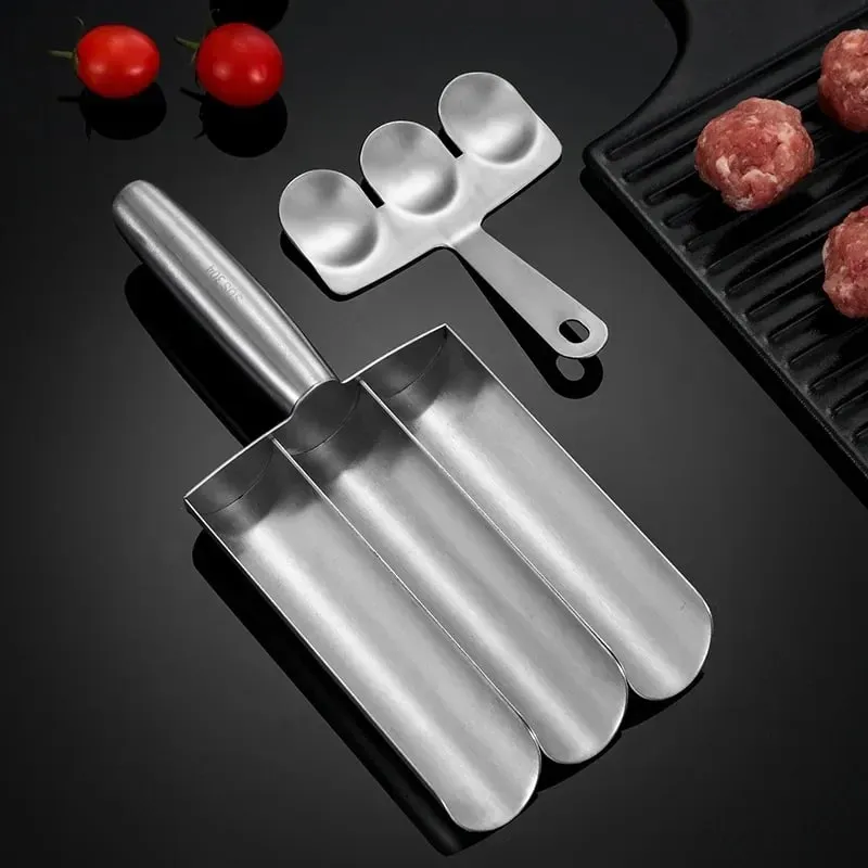 Easy-Release Non-Stick Meatball Maker Set - Manual Meatball Spoon for Effortless Fish Balls-Ideal Kitchen Tool for Home Cooking — image 2