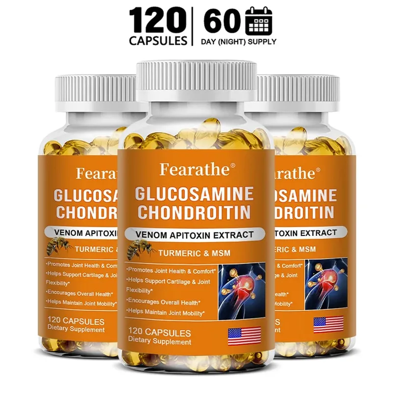 Glucosamina Condroitina Veneno de Abelha Cúrcuma e MSM - Ossos Articulação Antioxidante Suporte Digestivo Não-OGM — image 8