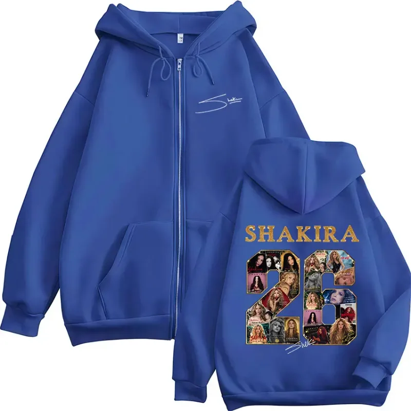 Shakira LMYNL 2026 World Tour Grafisk dragkedja Huvtröjor Herr Damkläder Mode Fleece Långärmad Zip Up Sweatshirts Jackor — image 7