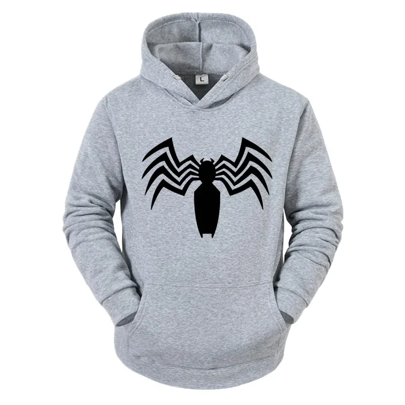 2026 outono e inverno novo moletom com capuz masculino rua moda aranha impressão esportiva feminina velo casual diversão hoodie masculino wear — image 9