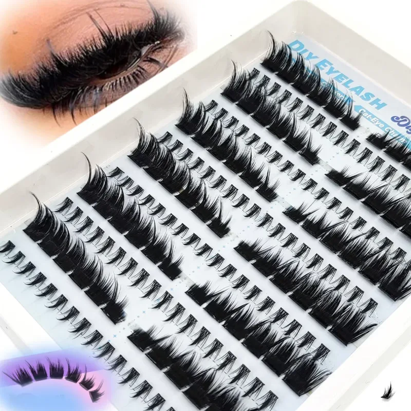 new dramatic diagonal fly eyelash cluster eyelash extension bottom eyelash artificial mink strip single eyelash cat eye