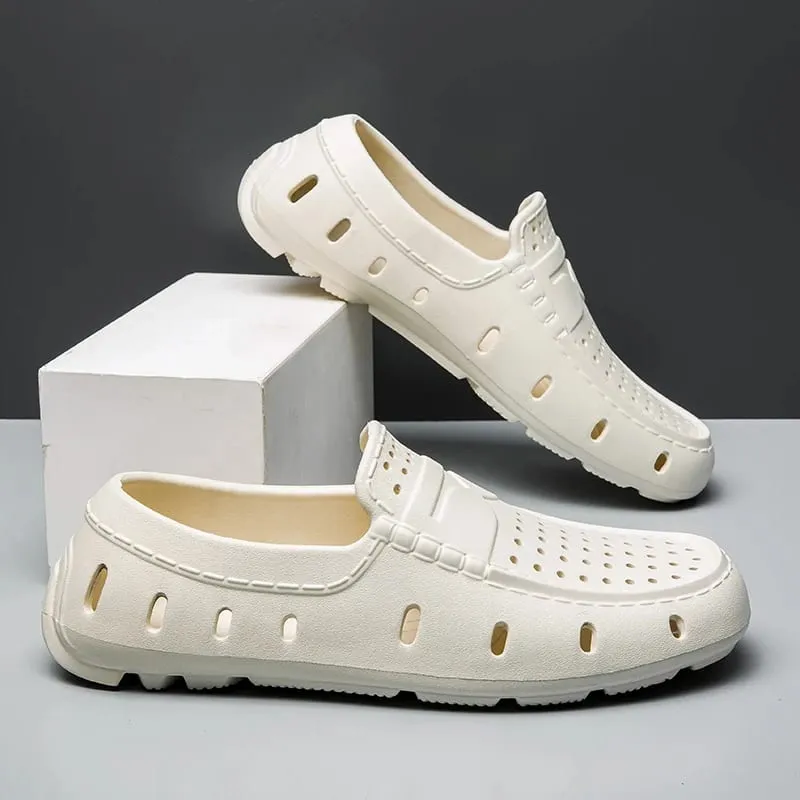Bekväma loafers för män Skor Läderskor Halkfria körskor Fritidsskor Eva Tofflor Halkfria skor Stor storlek 46