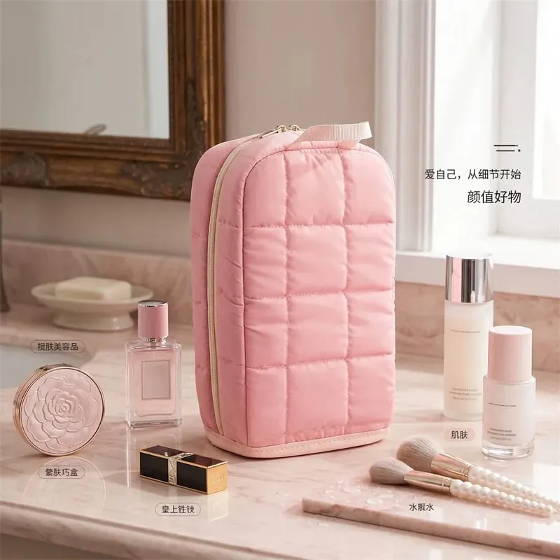 Standing Makeup Brushes Storage Bag Large Capacity Waterproof PU Leather Cosmetic Tools Organizer For Makeup Brushes Lipsticks — image 8