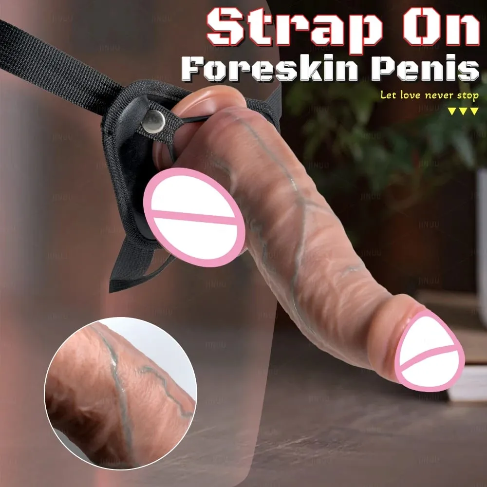 Realista 3 tamanhos fimose vibrador pênis realista silicone macio genitais masculinos masturbação vaginal ventosa pau mulher sexo anal — image 2