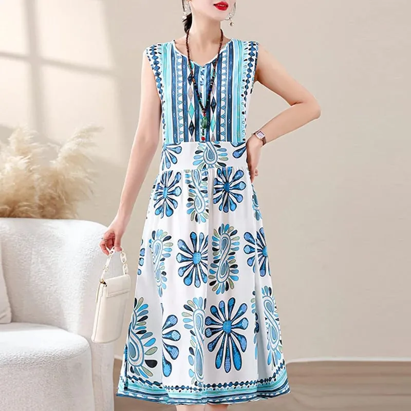 New Fashion 2026 Casual Summer Clothes Dresses For Women Vintage Dress V-neck Fashion Plus Size Women Clothing — image 13