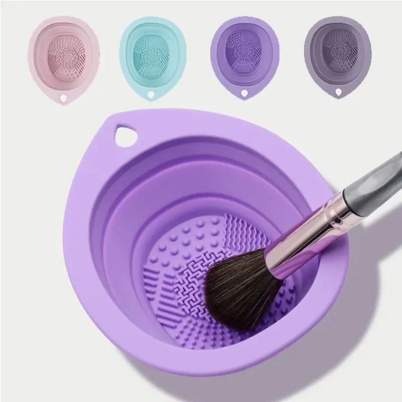 1/2PCS Silicone Makeup Cleaning Mat for Cleaning Makeup Brushes Makeup Brushes Wash Brush Cleaner Tool HZSQJGZ04 — image 5