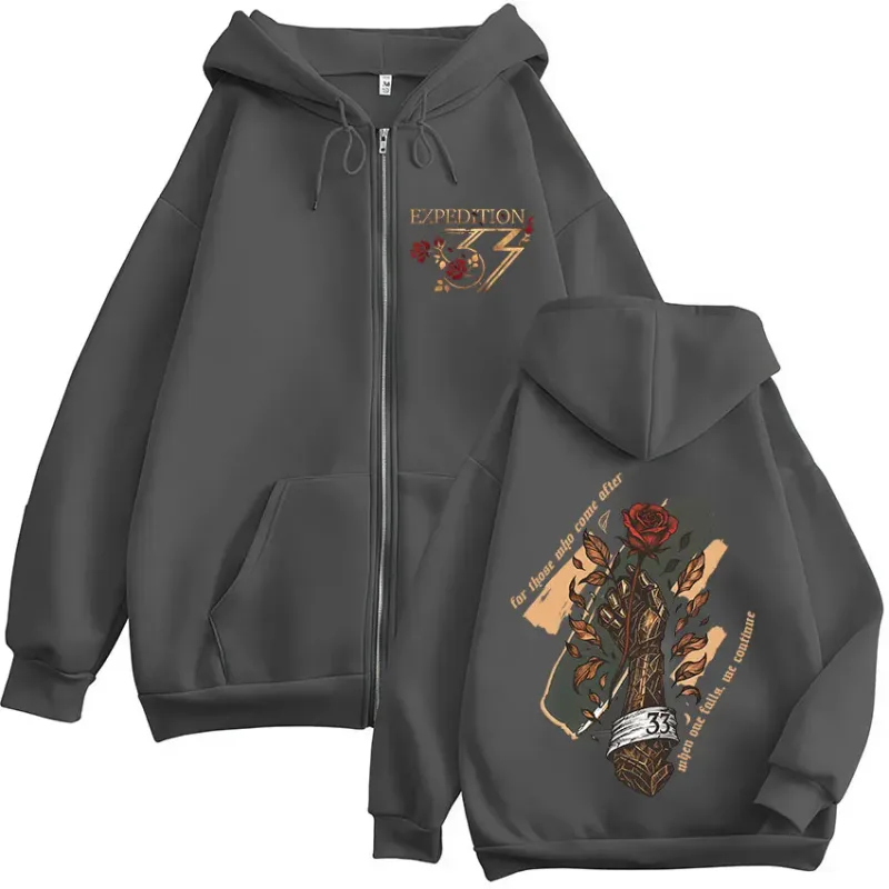 Game Clair Obscur Expedition 33 for Those Who Come After Zipper Hoodies Men Women Clothing Fashion Zip Up Sweatshirt Jacket Coat — image 8