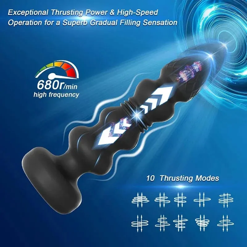 Telescopic Vibrating Butt Plug Anal Vibrator Wireless Remote Toys Women Anal Dildo Prostate Massager Men Buttplug — image 3