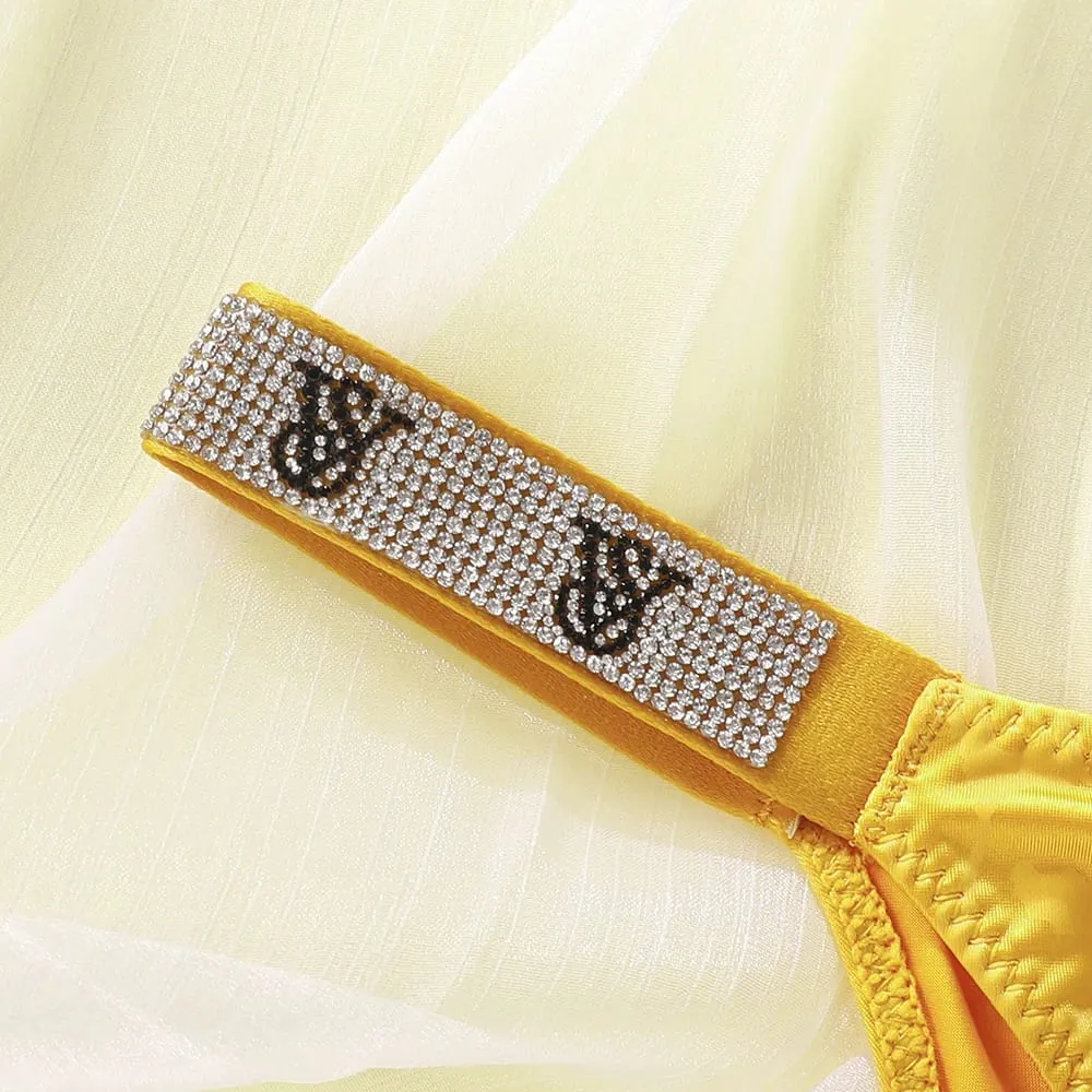 Victoria Secret Hot Sexy Lingerie Set Very Sexy Logo Shine Strap Leopard Print Push Up Bra Shine Script Thong Panty — image 4