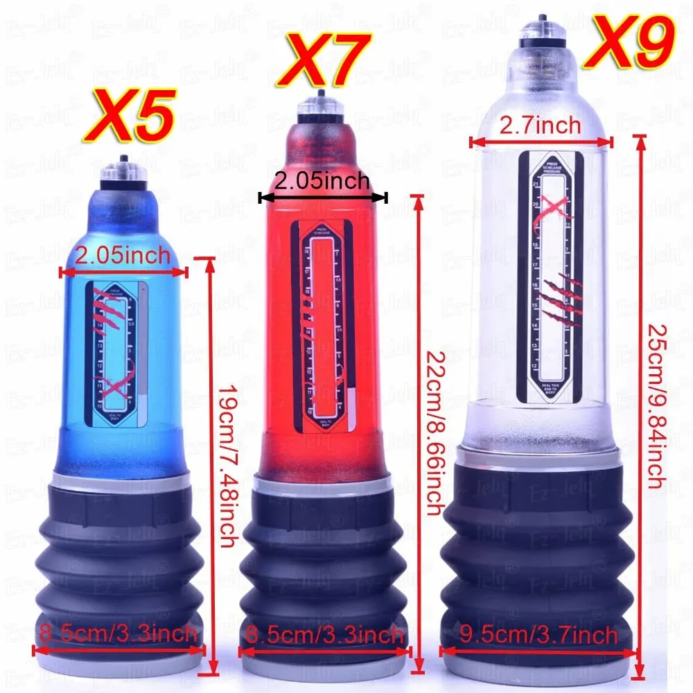 X5 X7 X9 הגדלת הפין קצה אלונקה משאבת צעצועי מין לאיבר זכר רצועת תרגיל דיק Enlargers Pro Quick Extender 18+ — image 5