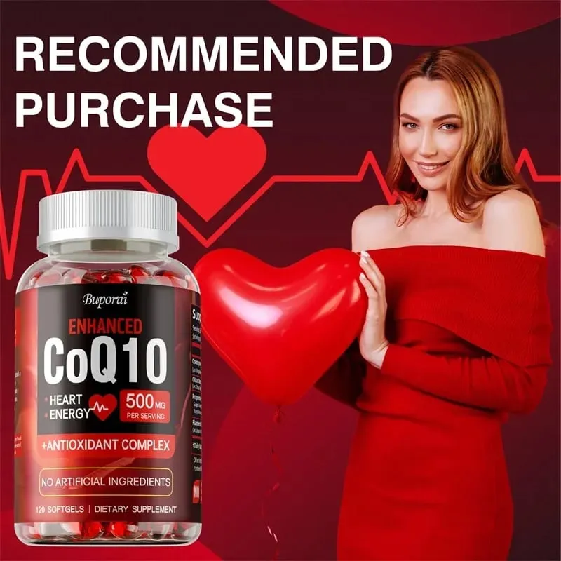 Suplemento CoQ10 - Promove a saúde cardiovascular e cardíaca Antioxidante fornece energia para a saúde geral — image 6