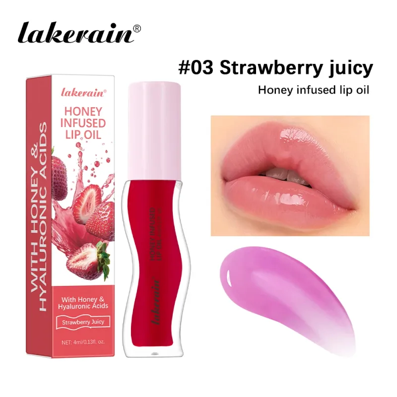 Fuktgivande läppglansolja ger näring åt glänsande läppar Vård Läppstift Plumpande Exfolierande Rosa Plumping Gloss Oil Makeup — image 10