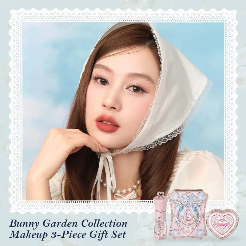 Flowerknows Bunny Garden Koleksiyonu Hediye Seti Makyaj Yüksek Pigment Paleti Dudak Balsamı Anahtarlık Kadife Mat Ruj Krem Allık Seti — image 3