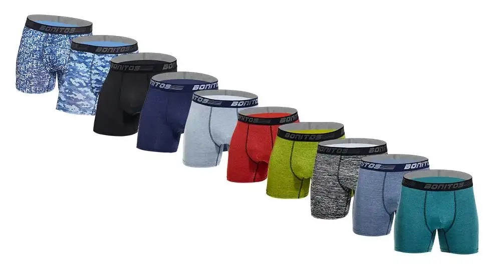 5st Herrkalsonger Boxershorts i bomull Klassiska herrtrosor BONITOS Bokstav Elastiskt midjeband Boxershorts för män — image 2