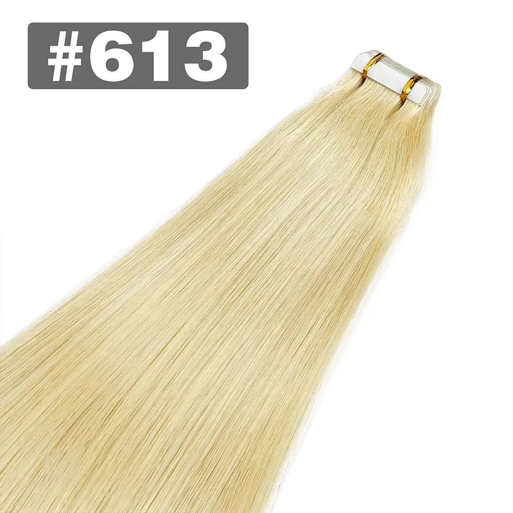Straight Tape In Hair Extensions Natural Black 26 Inch Adhesive Invisible Brazilian Remy 100% Human Hair Tape Ins 50G/20Pcs/Pack — image 13