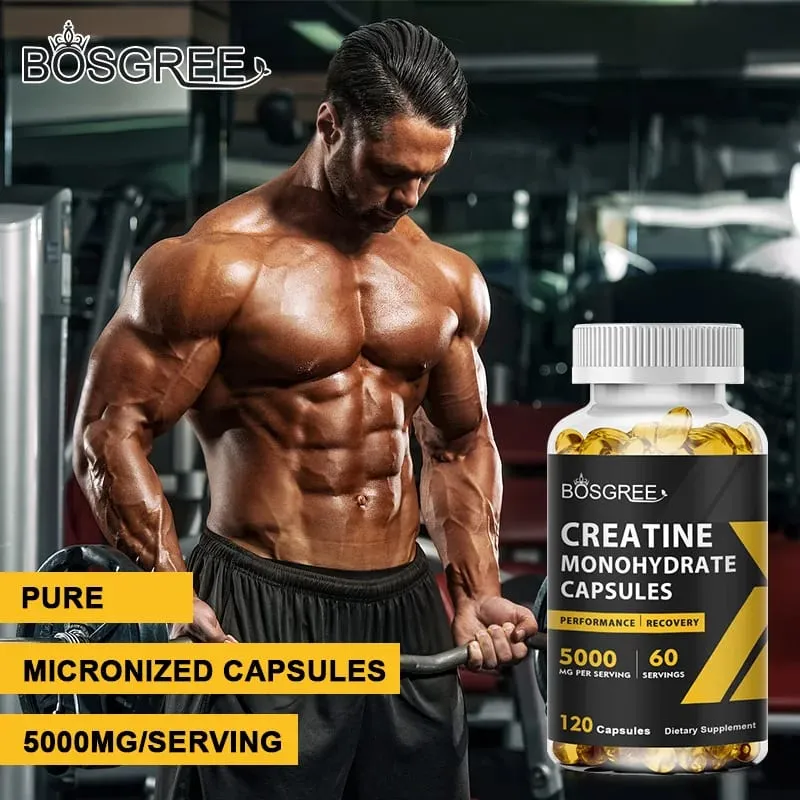 Creatine Monohydrate Capsules | Creatine Pills Supports Workout Recovery Lean Muscle Gain Performance,Creatine Supplements — image 4