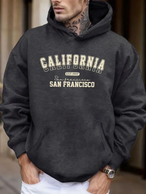 California San Francisco Est 1997 Print Soft Loose Hoodies Fleece Autumn Sportswear Men'S Sport Jogging Sweatshirts Comfy Tops — image 14