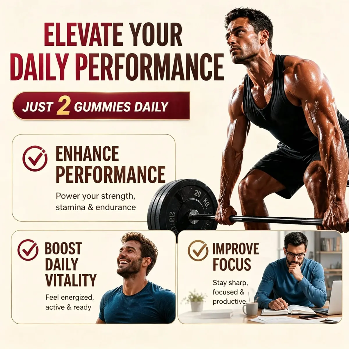 3000mg Shilajit Mineral Gummies Supports Natural Vitality Mental Wellness Balanced Mood For Daily Health 60 Count — image 3