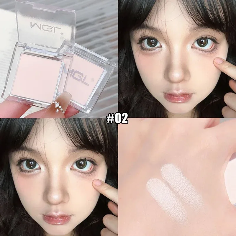 Matte White Monochrome Eyeshadow Palette Natural 3D Brightening Eyeshadow Highlighter Powder Long-Lasting Eye Makeup Palette — image 8