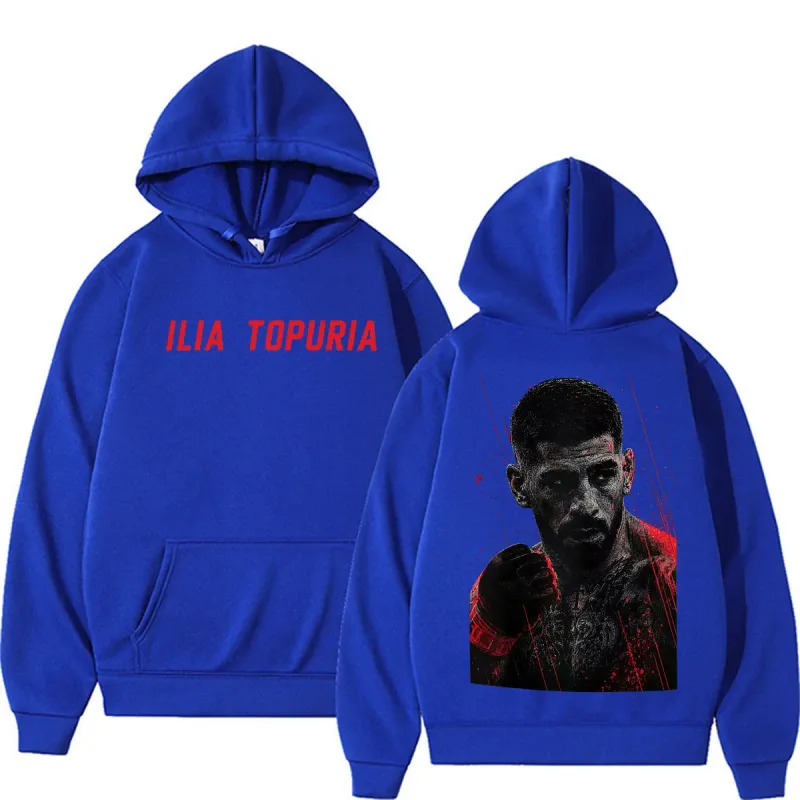 Ilia Topuria El Matador Vintage Graphic Hoodies Damit ng Lalaki Karahasan Aesthetic Sweatshirt Mga Kaswal na balahibo na Pullovers Streetwear — image 10