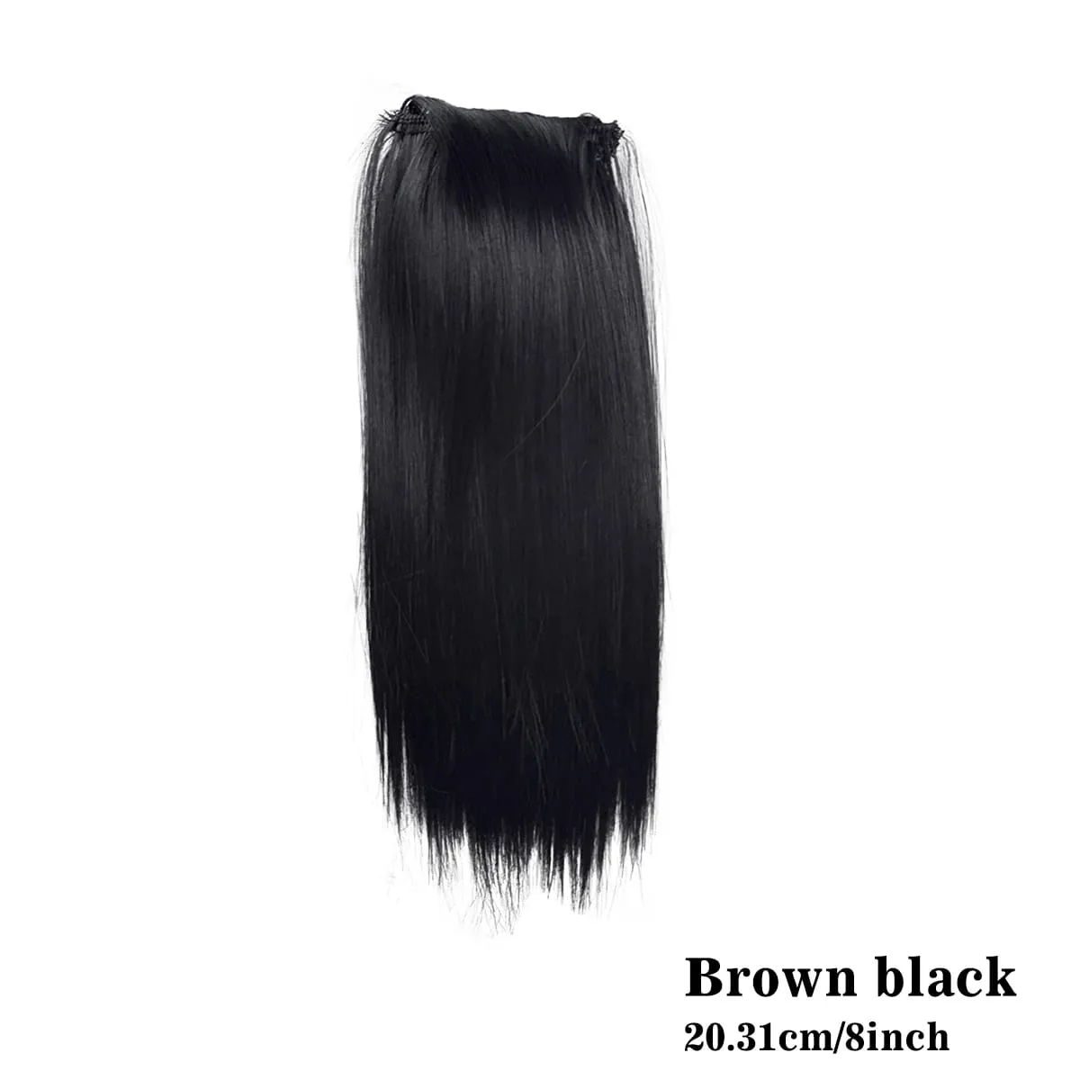 Straight Clip In Hair Extensions Synthetic 8"12" Hair Topper For Women Invisible Clip On Hair Patch Thick Booster Hairpieces — image 8